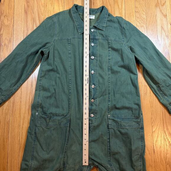 Free People We The Free Margarita Jumpsuit Women’s Size Medium Faded Green Wide - Picture 10 of 16